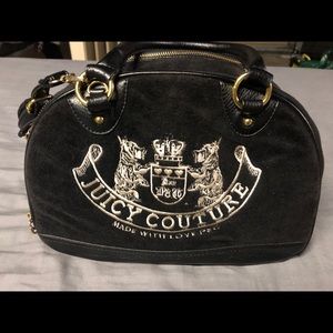Authentic New Juicy Couture Black Suede Handbag